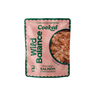 Comida Cocinada de Salmón con verduras para perros