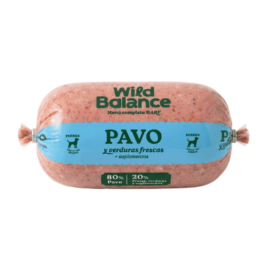 Menú BARF GRANDE de Pavo con verduras para perros - 0,5Kg