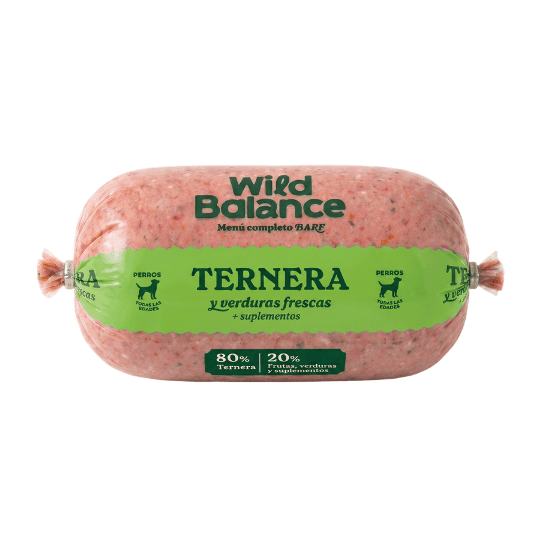 Menú BARF GRANDE de Ternera con verduras para perros - 0,5Kg