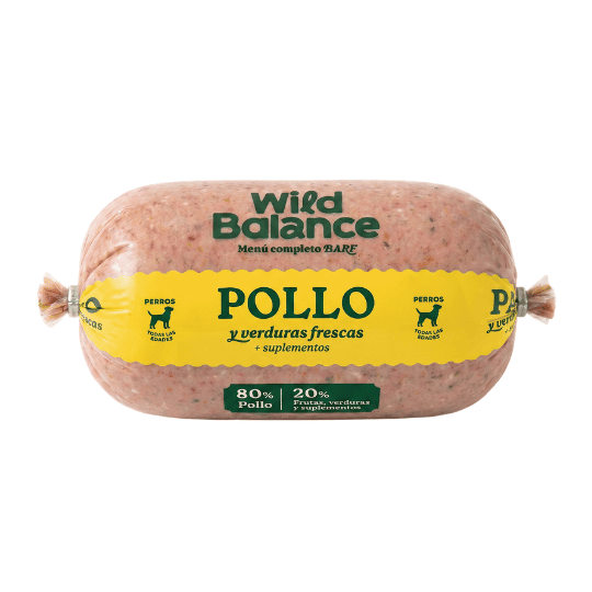 Menú BARF GRANDE de Pollo con verduras para perros - 0,5Kg