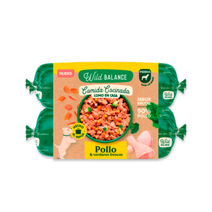 Comida Cocinada de Pollo con verduras para perros-Wild Balance