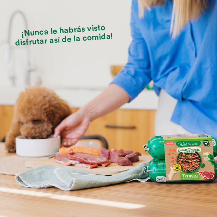 Comida Cocinada de Ternera con verduras para perros-Wild Balance