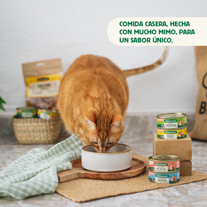 Lata Cazuela de Pollo con verduras para Gatos 80gr-Wild Balance