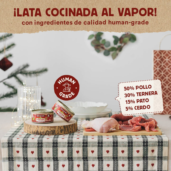 Lata de Comida Cocinada para Gatos - Receta Navidad (120g)-Wild Balance