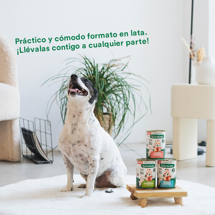 Lata de Estofado de Mercado con Pavo y Ternera para Perros 400gr-Wild Balance