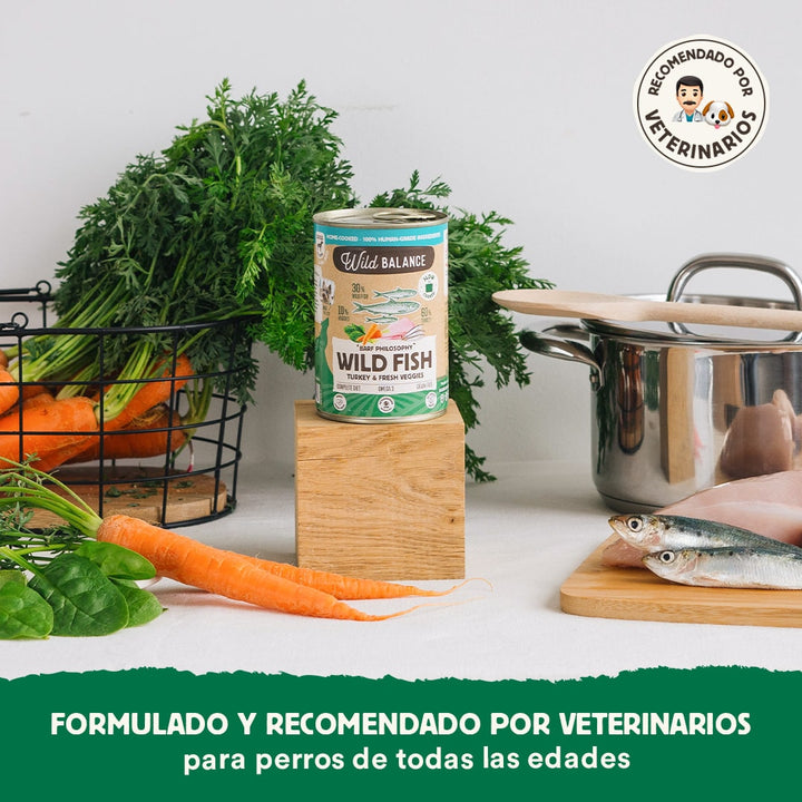 Lata de Pescado y Pavo para perros 400g - Filosofía BARF-Wild Balance