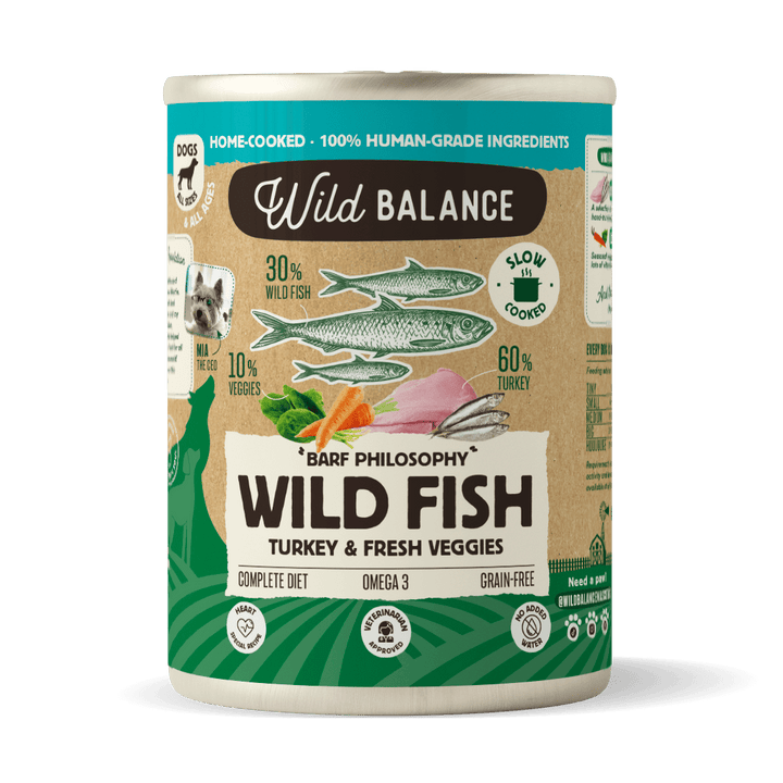 Lata de Pescado y Pavo para perros 400g - Filosofía BARF-Wild Balance