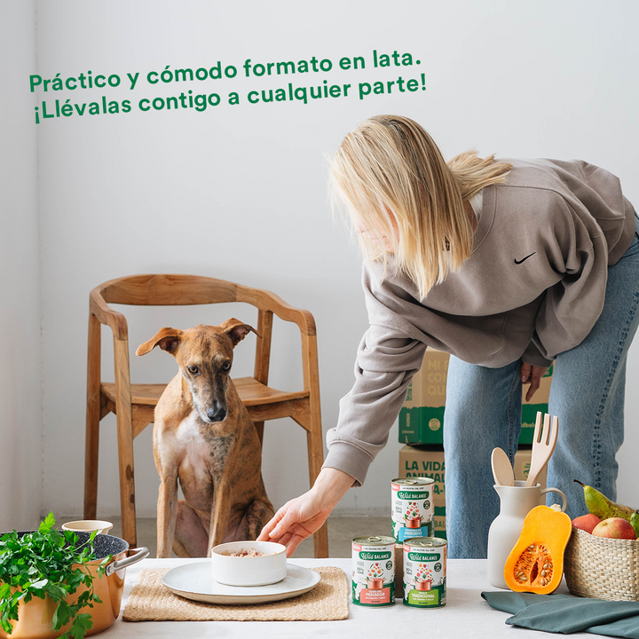 Lata de Ragut tradicional de Ternera y Pollo para perros 400g-Wild Balance