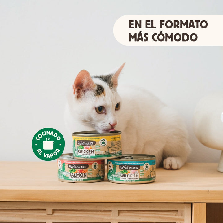 Lata de pollo para gatos 120g - Filosofía BARF-Wild Balance