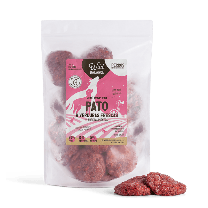 Menú BARF de Pato con verduras frescas para perros-Wild Balance