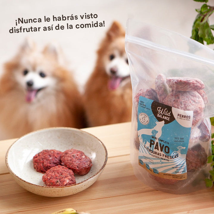 Menú BARF de Pavo con verduras frescas para perros-Wild Balance