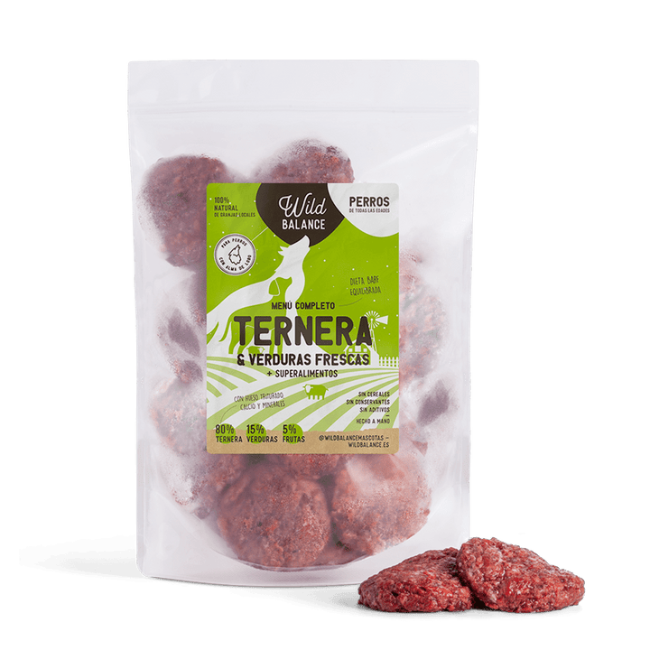 Menú BARF de Ternera con verduras frescas para perros-Wild Balance