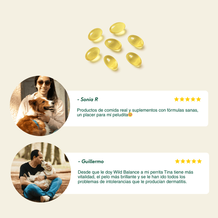 PELAJE RADIANTE Cápsulas Omega 3 de aceite de pescado-Wild Balance