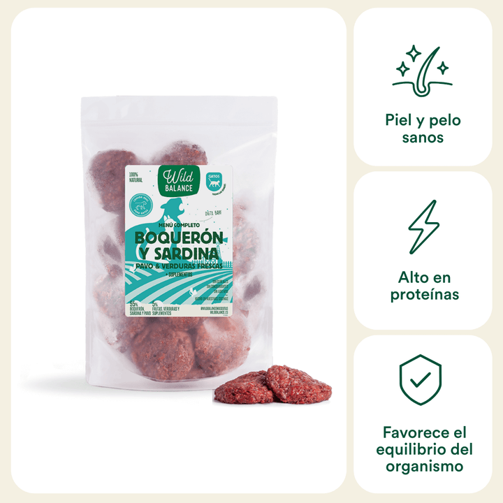 menú BARF boquerón y sardina para gatos