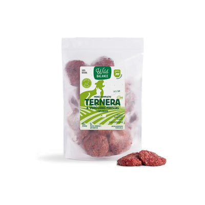 Menú BARF de Ternera con verduras frescas para gatos