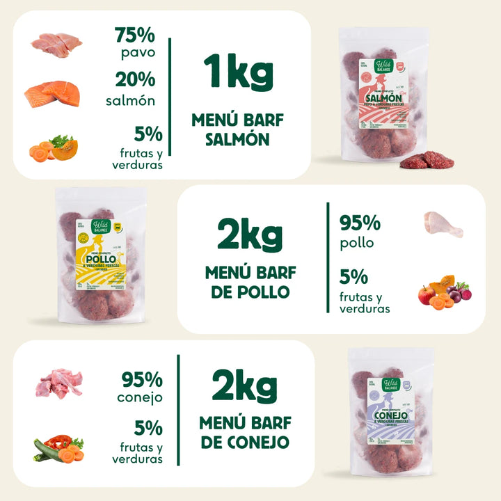 pack de iniciación al BARF para gatos