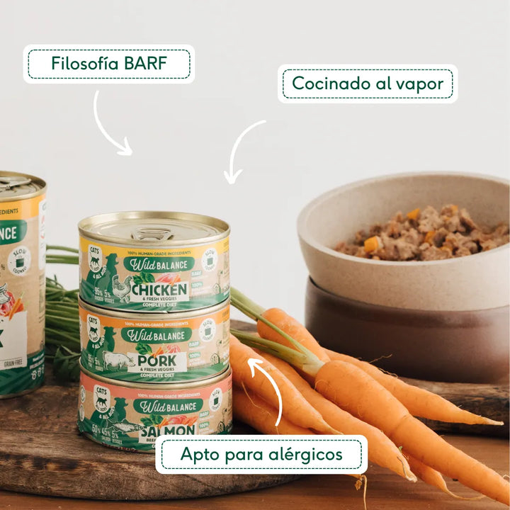 lata filosofía barf de cerdo para gatos