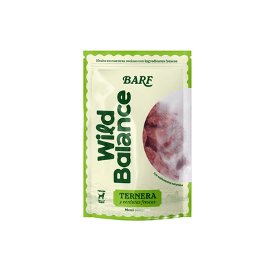 Menú BARF de Ternera con verduras frescas para perros — 1kg