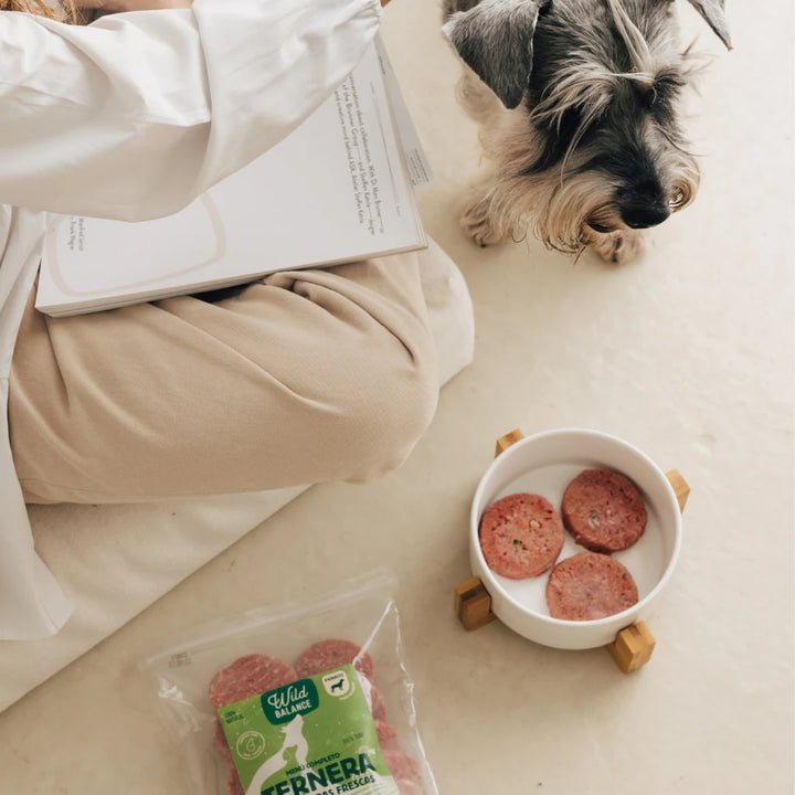 Menú BARF de ternera con verduras para perros