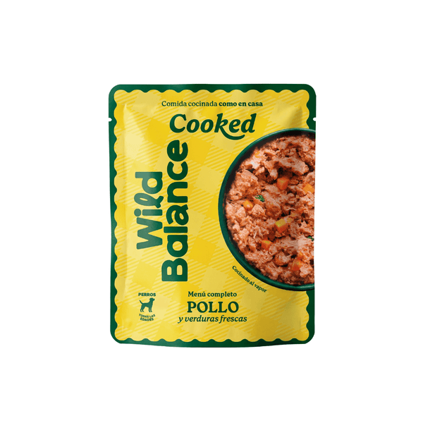 Comida cocinada de pollo para perros