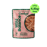 Comida Cocinada de Salmón con verduras para perros