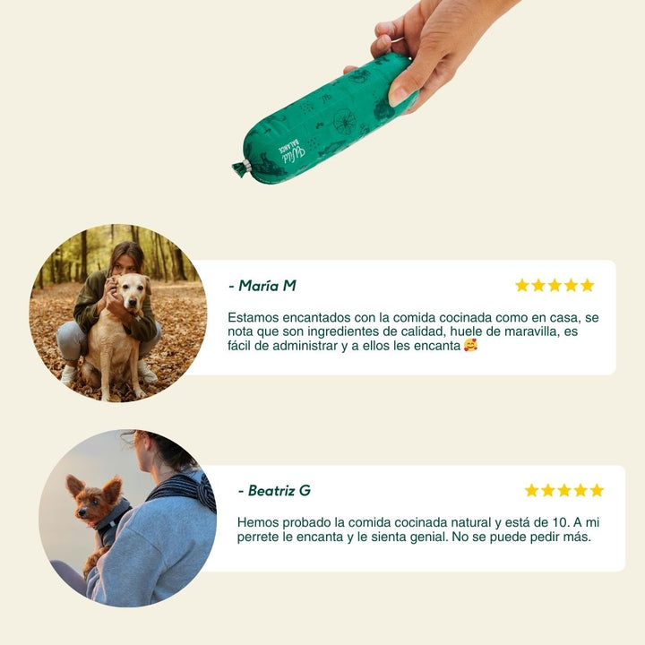 Comida cocinada para perros de pollo