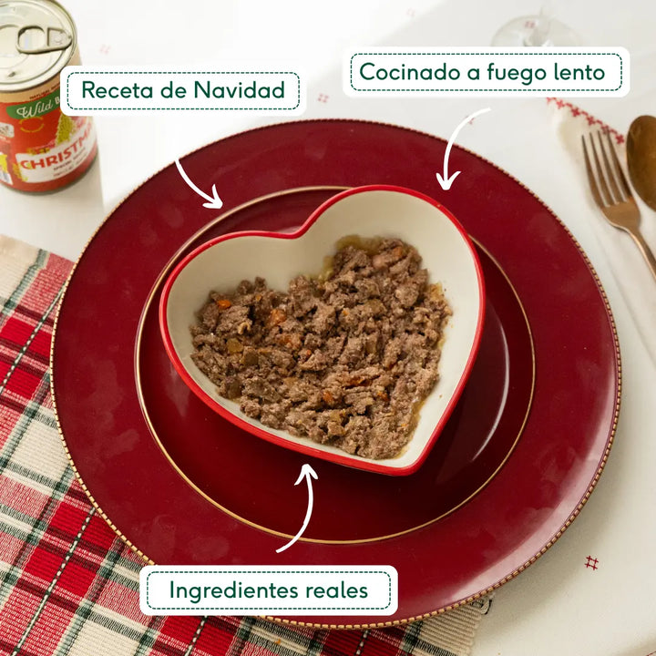 Lata comida húmeda navidad para perros