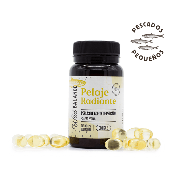 PELAJE RADIANTE Cápsulas Omega 3 de aceite de pescado-Wild Balance