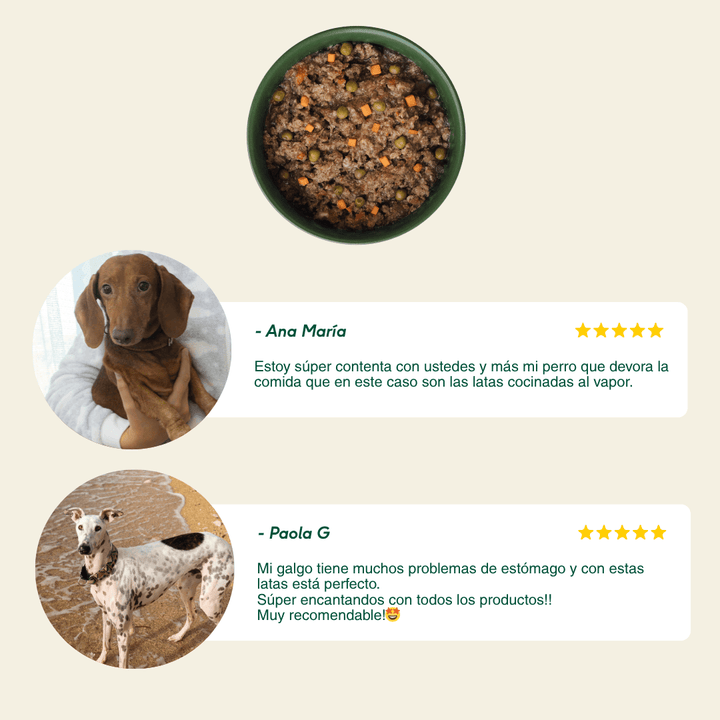 lata filosofía BARF de ternera para perros