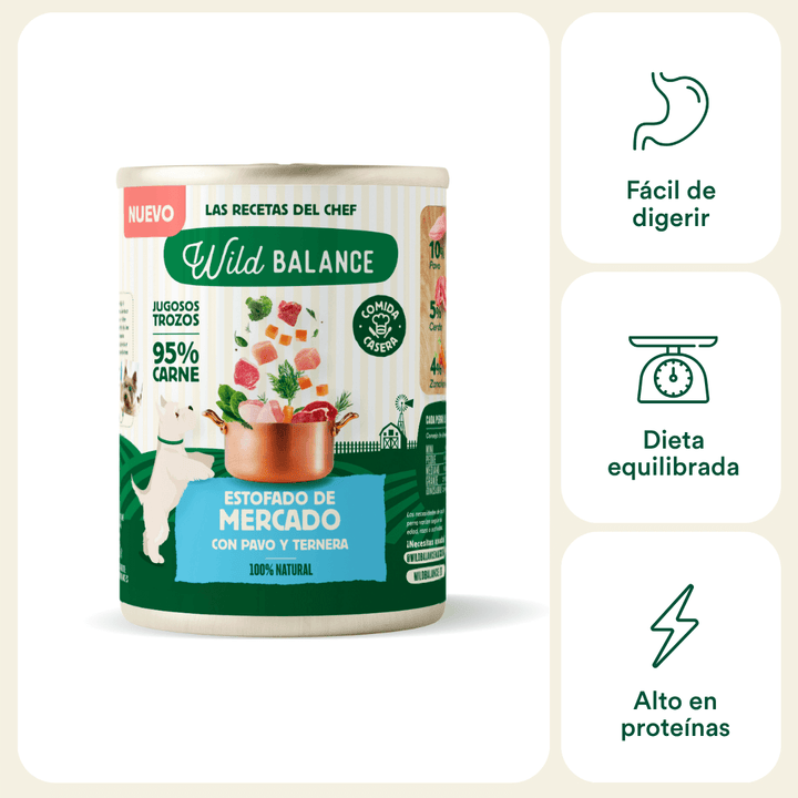 lata recetas del chef de estofado de mercado para perros