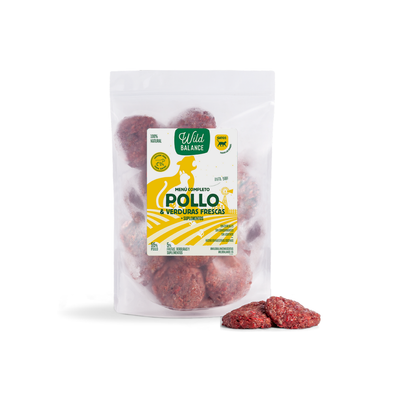 Menú BARF de Pollo con verduras frescas para gatos