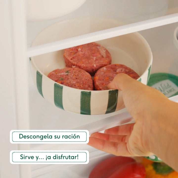 utilización hamburguesas barf