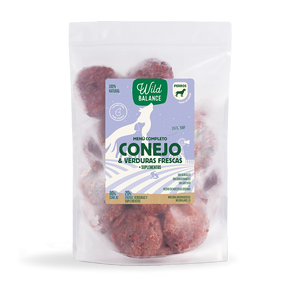 Menú BARF de Conejo con verduras frescas para perros