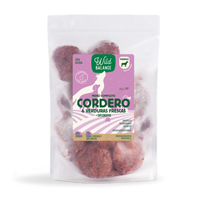 Menú BARF de Cordero con verduras frescas para perros