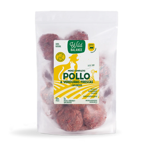 Menú BARF de Pollo con verduras frescas para gatos