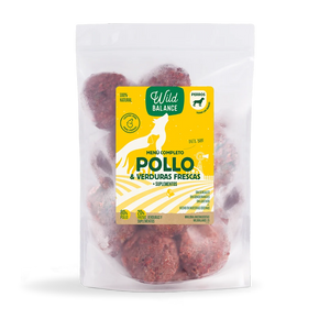Menú BARF de Pollo con verduras frescas para perros