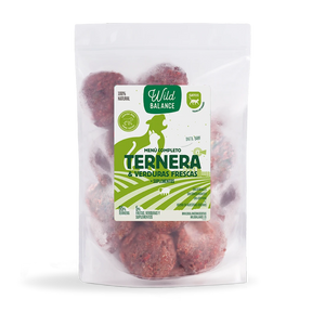 Menú BARF de Ternera con verduras frescas para gatos